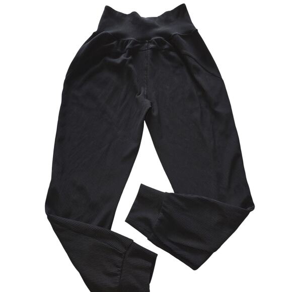 ATHLETA Black Spandex SALUTATION RIB JOGGER Gym‎ Yoga Pants Sz Women's S - Picture 7 of 15